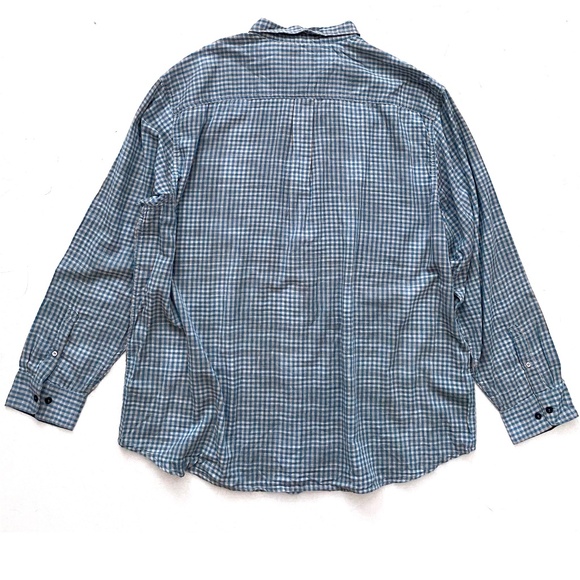 Tommy Bahama Nwt Dual Lux Gingham Pebble Grey Blue BT317520 Shirt 3XB - Picture 2 of 5